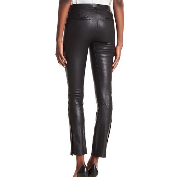 Theory Bristol Leather Pants - Size 8 - Picture 2 of 16